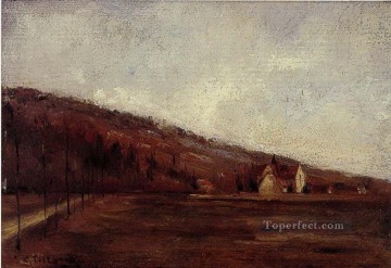 カミーユ・ピサロ Painting - 1866年の冬にマルヌ川の岸辺で勉強 カミーユ・ピサロ